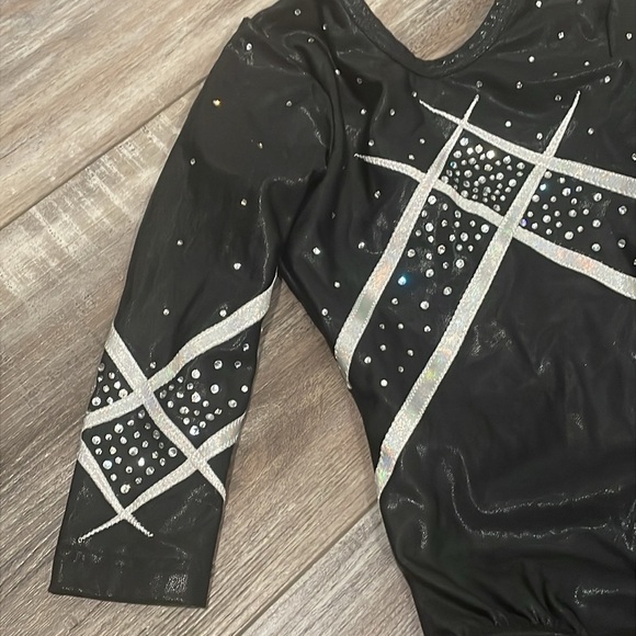 Gymnastics Competition Leotard Snowflake Custom Design Child Medium - Picture 3 of 8